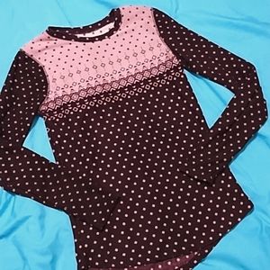 Cuddl Duds ClimateRight Burgundy/pink warm top. Women's small